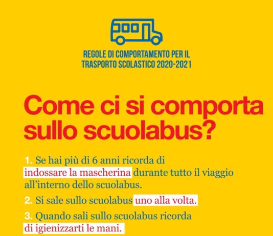 Cavriglia, trasporto scolastico: il regolamento per il nuovo anno al tempo del covid-19