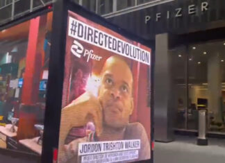 Project Veritas: “maxischermo a led su camion di fronte alla sede Pfizer di Mahnattan” – VIDEO