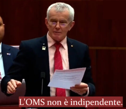 Sen. Malcolm Roberts: “L’Organizzazione Mondiale della Sanità (OMS) è marcia”