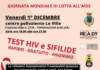 Nella Giornata Mondiale per la lotta contro l’Aids a Le Ville screening gratuito con test per Hiv e sifilide
