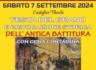 Castiglion Fibocchi in festa con l’antica battitura  e la cena contadina