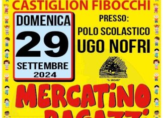 Domenica 29 settembre prima edizione del Mercatino dei Ragazzi a  Castiglion Fibocchi