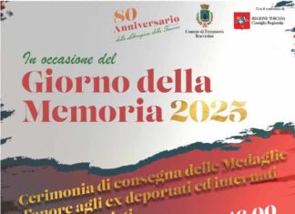 Giornata della Memoria, il 27 gennaio la consegna delle medaglie d’onore a 19 cittadini terranuovesi