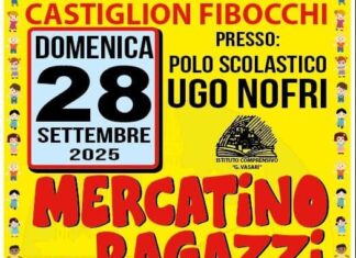 Domenica 28 il Mercatino dei Ragazzi del Calcit a Castiglion Fibocchi