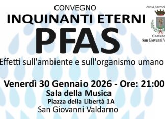 A San Giovanni Valdarno il convegno sugli inquinanti Pfas
