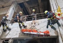 La centrale di Santa Barbara per le esercitazioni dei Vigili del Fuoco