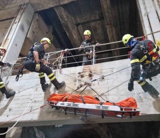 La centrale di Santa Barbara per le esercitazioni dei Vigili del Fuoco