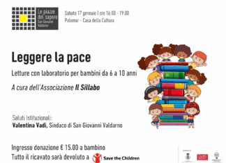 Le piazze del sapere: sabato 17 gennaio a Palomar “Leggere la pace”