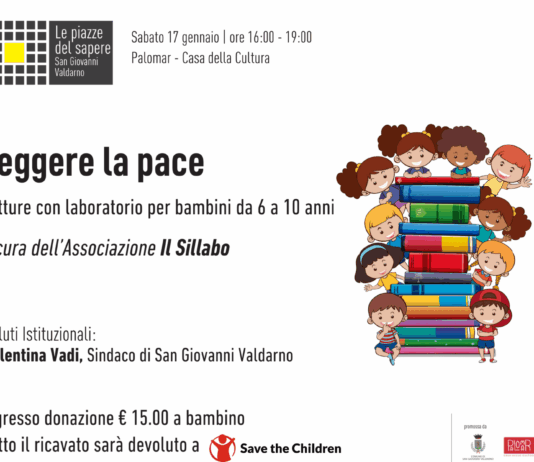 Le piazze del sapere: sabato 17 gennaio a Palomar “Leggere la pace”