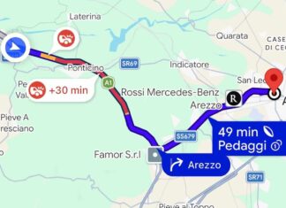 A1, chiuso il tratto Valdarno Arezzo in direzione Roma per incidente