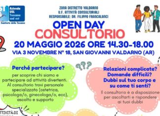 Open day al Consultorio giovani di San Giovanni Valdarno